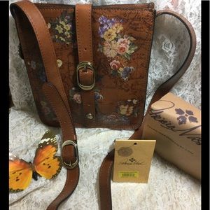 NWT PATRICIA NASH 10th Anniversary FLORAL MAP CROSSBODY